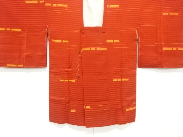 JAPANESE KIMONO / VINTAGE MICHIYUKI COAT / SILK / ABSTRACT PATTERN